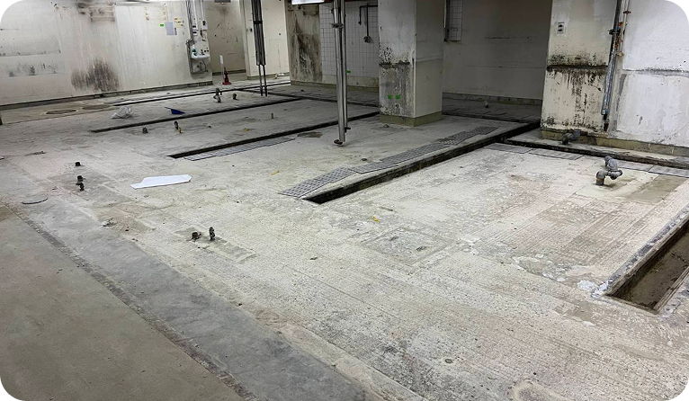 呉市某食品工場の施工前