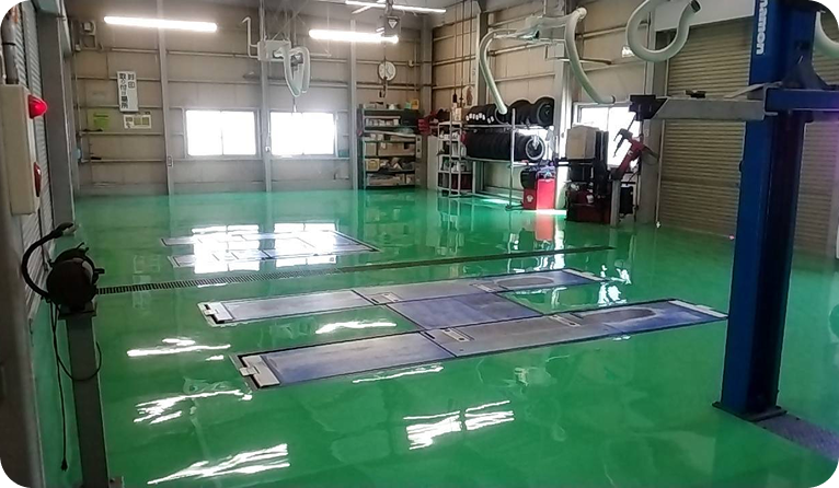 三原市自動車修理工場の施工後