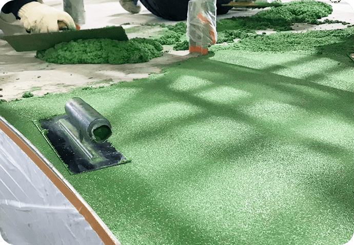 塗装の様子の写真