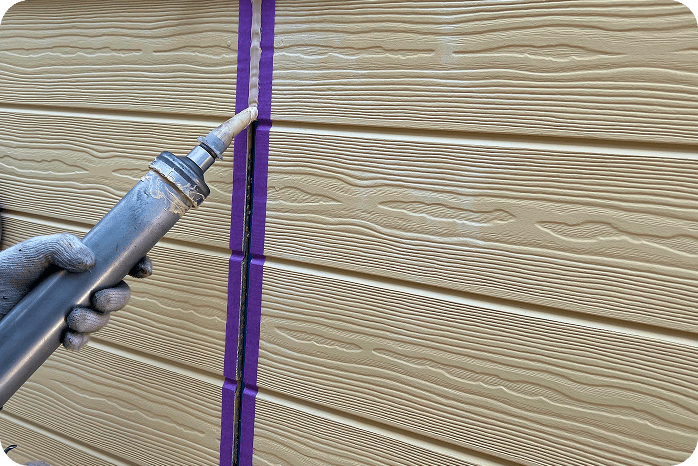 防水工事の様子の写真